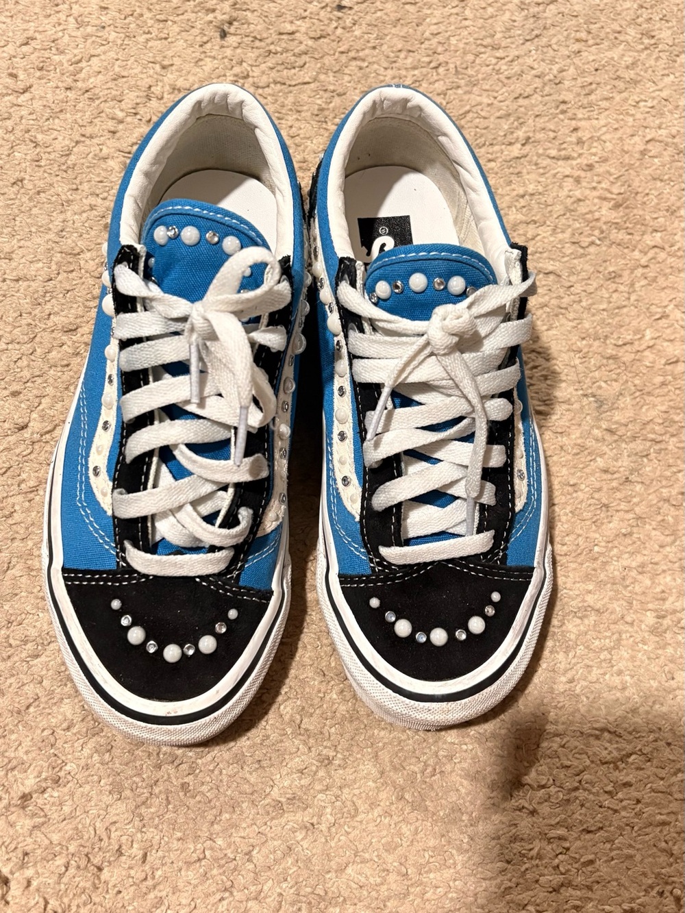 pearlized vans blue